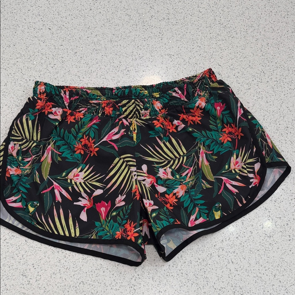 Floral Black Women's Shorts